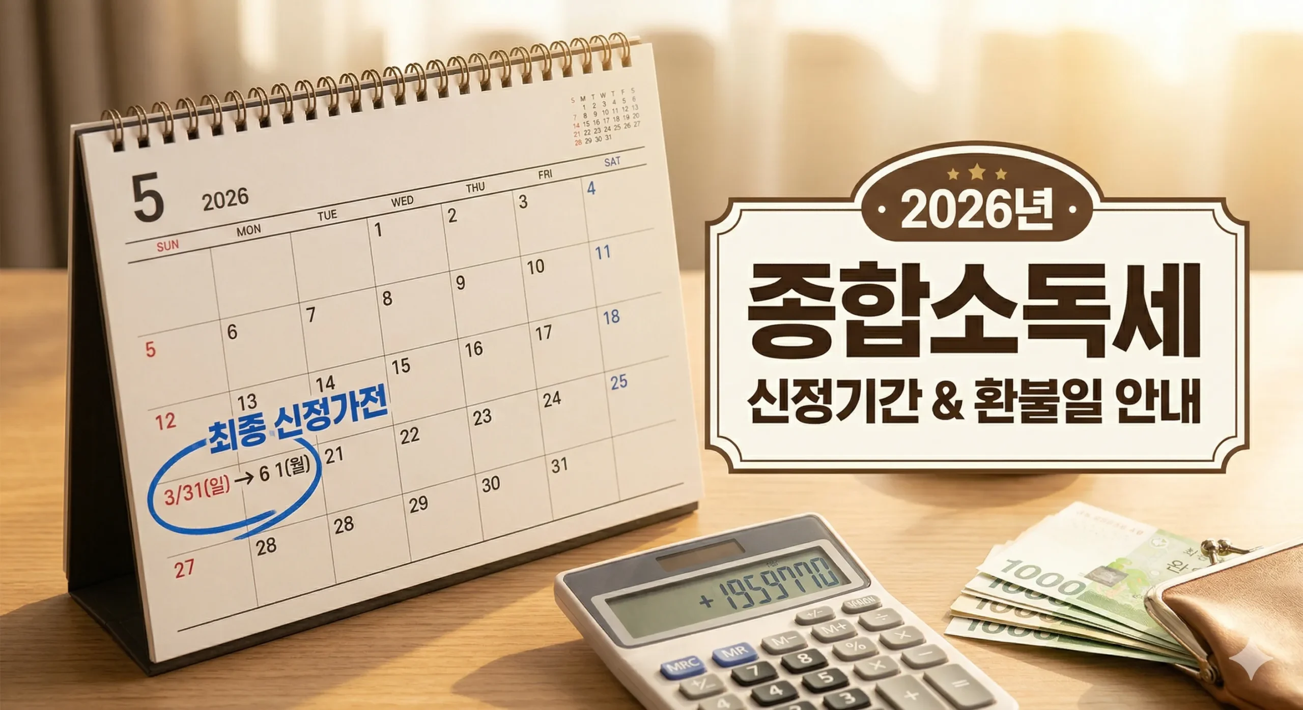 2026 종합소득세 신고 기간 완벽 가이드 썸네일
