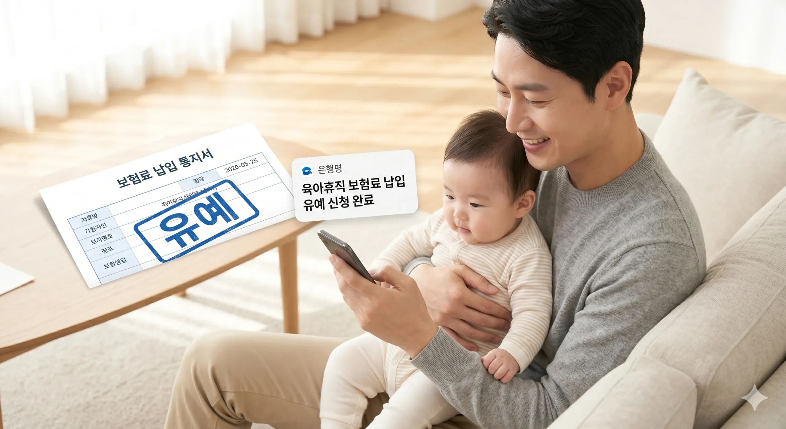 육아휴직자 보험료 납입 유예 제도 안내